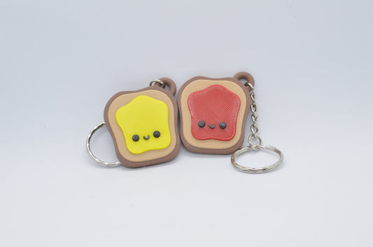 Cute Toast Keychain