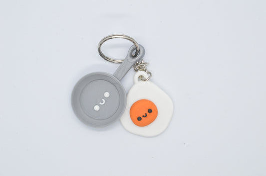 Frying Pan & Egg Keychain